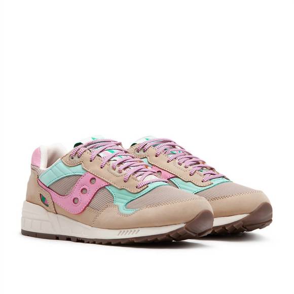 NEW SAUCONY men's shadow 5000 earth citizen low top sneakers in brown/green/rose